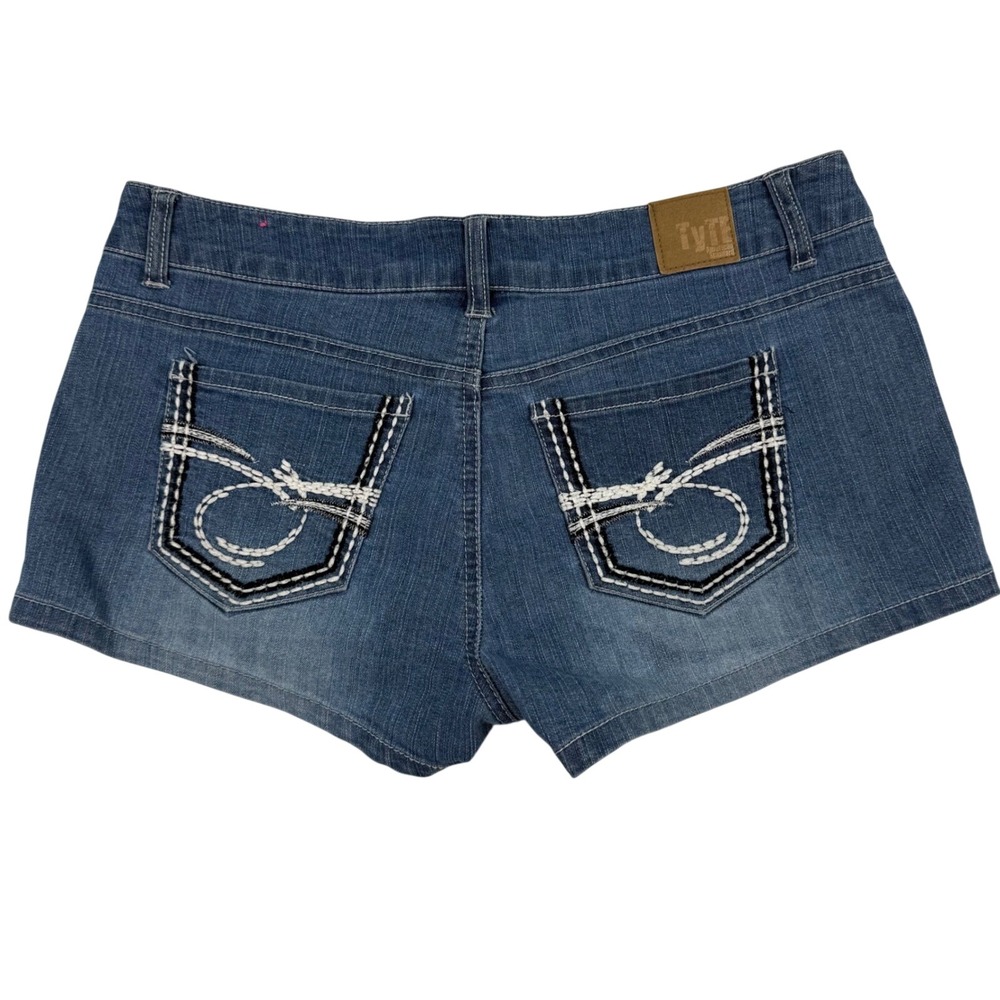 Micro TyTe American Standard Denim Shorts Medium Wash Embroidered Back Sz 7